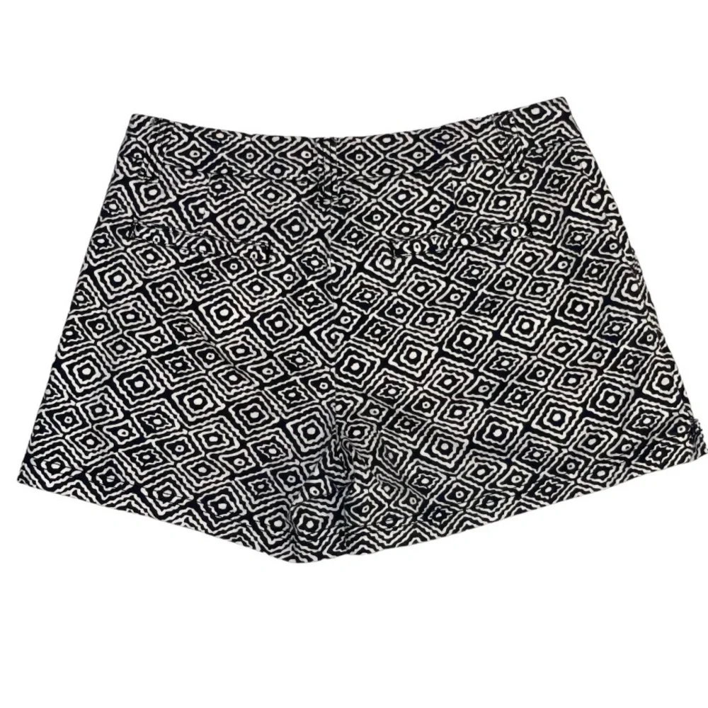 bcg Chino shorts Womens Size 4 black and white print geometric modern - Picture 2 of 11